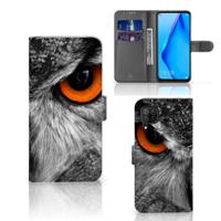 Huawei P40 Lite | Telefoonhoesje | Met pasjeshouder | Uil - thumbnail