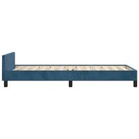Bedframe zonder matras 90x200 cm fluweel donkerblauw - thumbnail