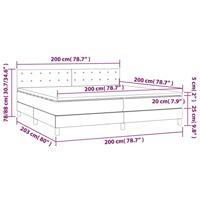 Boxspring met matras stof zwart 200x200 cm - thumbnail
