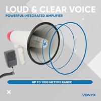 Vonyx MEG040 Megafoon 40W opname/sirene/microfoon - thumbnail