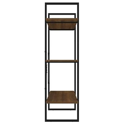 Boekenkast 100x30x105 cm bewerkt hout bruin eikenkleur