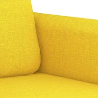 3-delige Loungeset met kussens stof lichtgeel - thumbnail