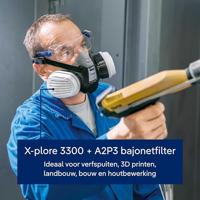 Dräger X-plore halfgelaatsmasker - 3300M - zonder filters - thumbnail