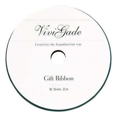 Creativ Company Cadeaulint, b: 18 mm, matt, groen, 25 m/ 1 rol