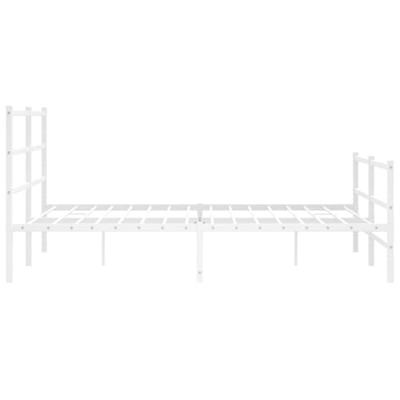 Bedframe met hoofd- en voeteneinde metaal wit 150x200 cm