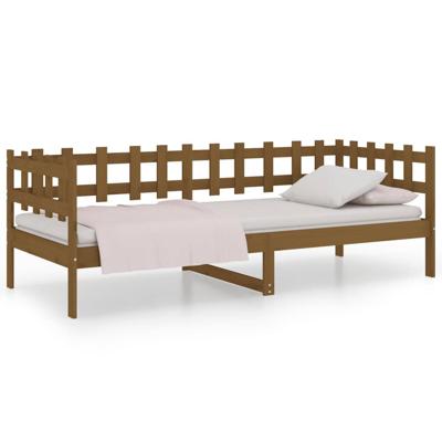 Slaapbank 80x200 cm massief grenenhout honingbruin