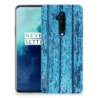 OnePlus 7T Pro | Bumper Hoesje | Wood Blue - thumbnail