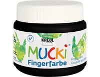 Creativ Company Mucki vingerverf, zwart, 150 ml/ 1 doosje - thumbnail
