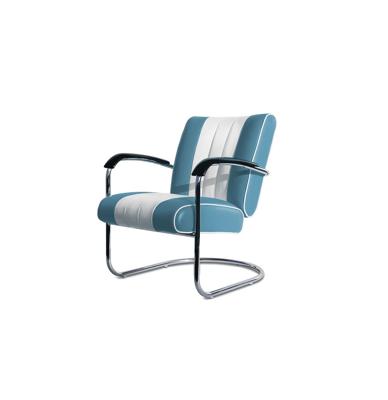 Retro Lounge Stoel LC-01 Blauw