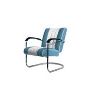 Retro Lounge Stoel LC-01 Blauw - thumbnail