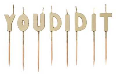 Taartkaarsjes &apos;You Did It&apos;