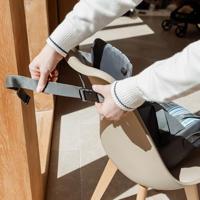 NUBY kinderzitje met 3-puntsgordel - vanaf 6 maanden - blauw gestreept - thumbnail