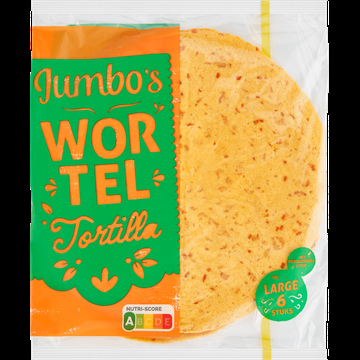 Jumbo's Wortel Tortilla Large 6 Stuks Jumbo's Wortel Tortilla Large 6 Stuks