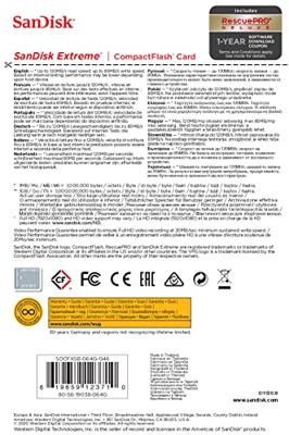 Sandisk CF geheugenkaart - 64GB - Extreme