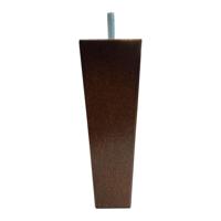 Meubelpoot bruin taps 5,5 bij 5,5 cm en hoogte 16 cm van massief hout (M8) - thumbnail