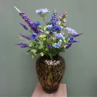 Zijden Kunstboeket Blauw Paars - thumbnail