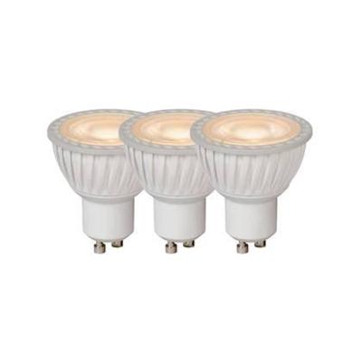 Lucide MR16 - Led lamp - Ø 5 cm - LED Dimb. - GU10 - 3x5W 3000K - Wit - Set van 3