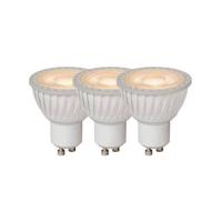 Lucide MR16 - Led lamp - Ø 5 cm - LED Dimb. - GU10 - 3x5W 3000K - Wit - Set van 3 - thumbnail