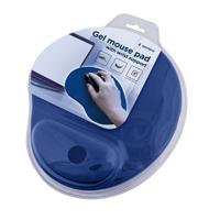 Muismat met gel polssteun, blauw - thumbnail