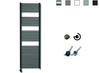 Elektrische Design Radiator Sanicare Plug & Play 172x45 cm Mat Zwart 920 Watt Met Zwart Thermostaat Links Sanicare - thumbnail