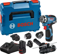 Bosch Professional GSR 12V-35 FC FlexiClick schroefboormachine +5x hulpstukken 12V 3.0Ah in L-Boxx - 06019H3008 - thumbnail