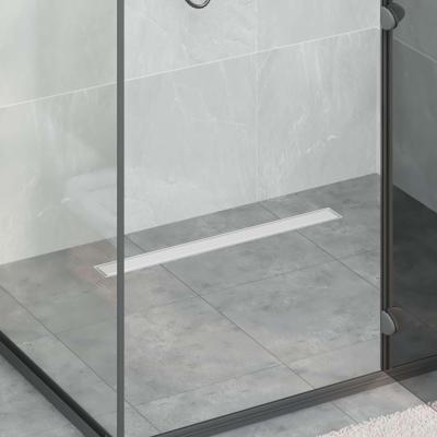 Doucheafvoer met Glazen Deksel Zilver 70 cm Roestvrij staal 304