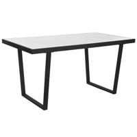 Eettafel Home ESPRIT Wit Zwart Metaal 150 x 80 x 75 cm - thumbnail