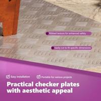 VidaXL Trap tread rechthoekig 4 pcs zilver 60 x 50 cm aluminium - thumbnail