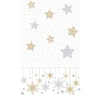 Duni Tafellaken Snowstars White 138x220 - thumbnail