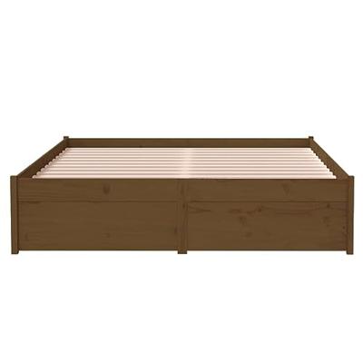 Bedframe massief hout honingbruin 120x190 cm 4FT Small Double