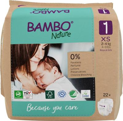 Bambo Nature Maat 1 Luiers XS Bambo Nature Maat 1 Luiers XS