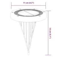 VidaXL Grondlampen 4 st solar met grondpennen warmwit - thumbnail