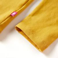 Kindershirt met lange mouwen dierenprint 92 okerkleurig - thumbnail
