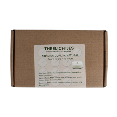 Soylites Natural Theelichtjes - 100% koolzaadwas