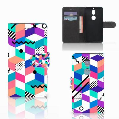 Nokia 7 | Book Case | Blokken Kleurrijk