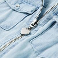 Kinderonesie met korte mouwen 104 zachtblauw - thumbnail