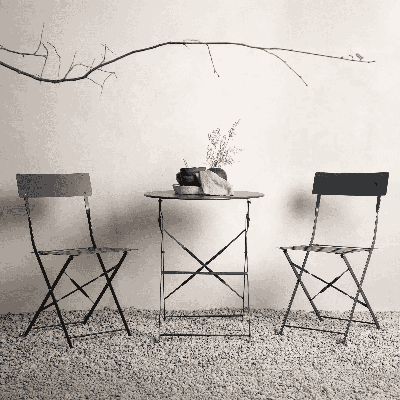 Nohr Bistroset 'Charee' kleur Donkergrijs