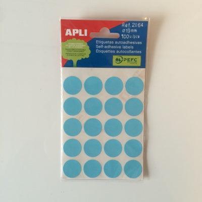 Apli mapje permanent 19mm rond blauw 100