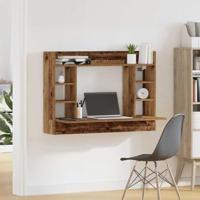 Aan de muur bevestigd bureau Oud hout 105 x 48 x 75 cm - thumbnail