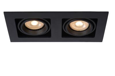 Lucide CHIMNEY - Inbouwspot - 2xGU10 - Zwart