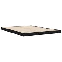 Bedframe massief grenenhout zwart 135x190 cm - thumbnail