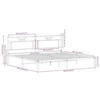 Bedframe zonder matras 193x203cm spaanplaat sonoma eikenkleurig - thumbnail