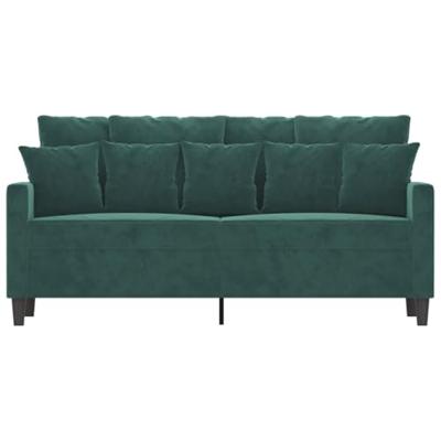 Tweezitsbank 140 cm fluweel donkergroen