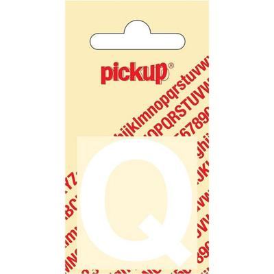 Plakletter Helvetica 40 mm Sticker witte letter q Pickup - Pickup