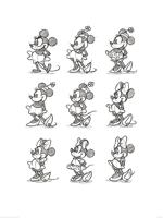 Kunstdruk Minnie Mouse - Sketched Multi 60x80cm - thumbnail