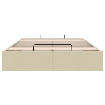 Bedframe zonder matras 120x200 cm stof crèmekleurig