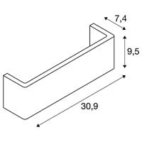 SLV Mana 29 1000825 Lampenkap Geschikt voor muurverf, Geschikt voor behang Wit - thumbnail