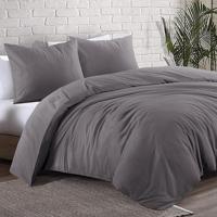 Zavelo Timeless Dekbedovertrek Antraciet-1-persoons (140 x 200/220 cm) - thumbnail