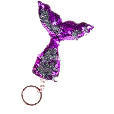 LG Imports sleutelhanger vissenstaart 10 x 9 cm paars