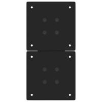 Salontafelpoten 2 st X-vormig 38x(42-43) cm staal zwart - thumbnail